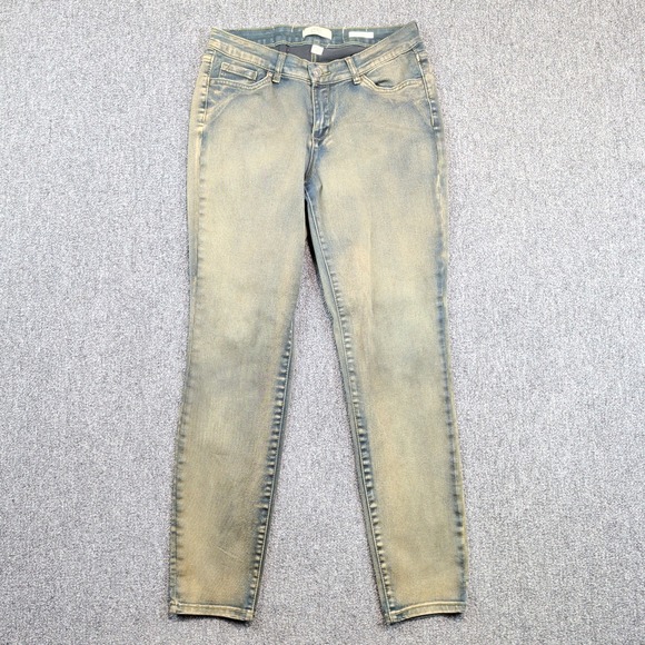 Vintage America Blues Boho Skinny Jeans 10R 30 Blue Tinted Wash Grunge Indie Y2K — photo 2